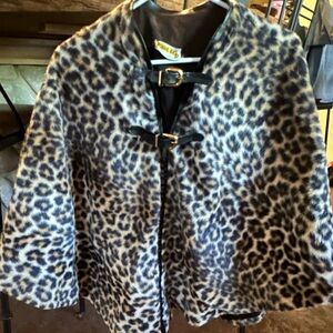 Vintage animal print cape
